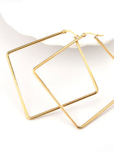 Geometric Square Pendant Earrings